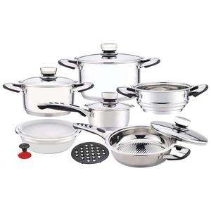   12pc 9 Ply Surgical Stainless Steel Cookware Set Lifetime Warranty