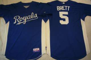   GEORGE BRETT TEAM ISSUED Authentic Cool Base BP Jersey Blue  