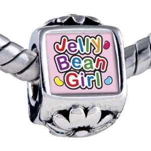   Charm Bead Jelly Bean Girl  Easter Pandora & Bracelet Compatible