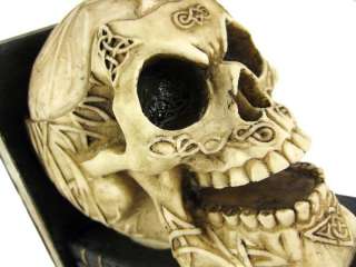 Celtic Knotwork Human Skull Bookends Stash Boxes  