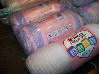 Lot 11 Skeins Red Heart Baby Econo Yarn 90% Acrylic Mixed Colors 