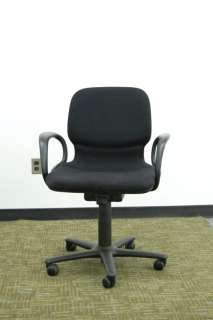 Black Steelcase Roller Chair / office cubicle arm desk Good  