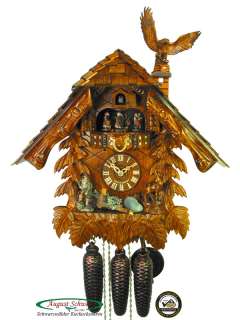 Black Forest Cuckoo Clock 8 Day The Hunters House NEW  