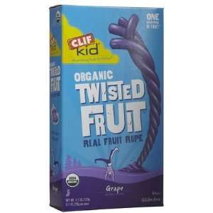  Clif Kid Organic Twisted Fruit, Grape, 6 Pk (Pack of 5 