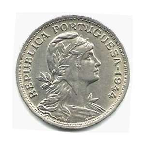  1944 Portugal 50 Centavos Coin KM#577 
