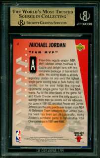 MICHAEL JORDAN 1992 UPPER DECK #4 MVP HOLOGRAMS BGS 9.5  
