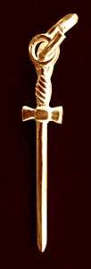 Sorority 10k gold Guard Sword Dangle NEW  