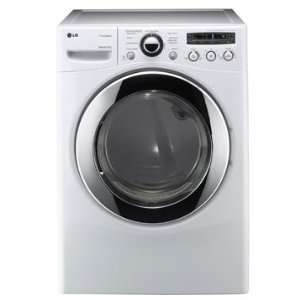   Ft. Ultra Large Capacity Gas Steam Dryer with Dual LED Display   White