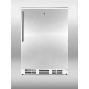  5.5 cu.ft Commercial All Refrigerator in White w/SS Door 