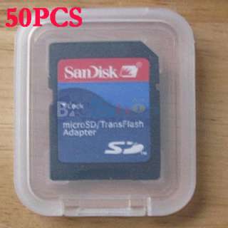 50X SD MMC Digital Memory Card Plastic Case Box Thick  