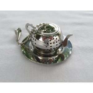  Miniature Silver Looking Tea Pot Infuser by Wild Leaf TEA 