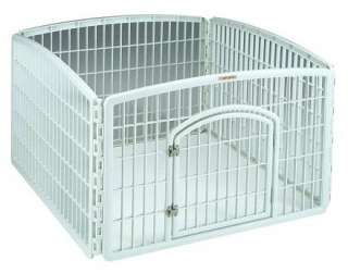 Dog Pet Exercise Play Pen Fence Yard Kennel Gate Cage  
