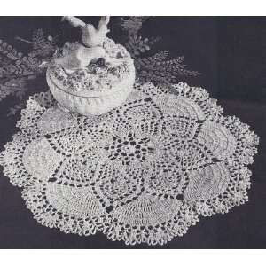 Vintage Crochet PATTERN to make   Pineapple Dove Tail Fan Doily. NOT a 