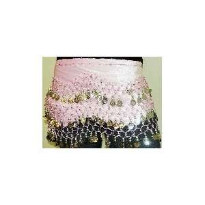  light pink velvet belly dance skirt 