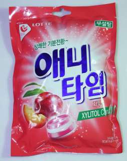 Bags of Lotte Xylitol Candy 78g x 2  PLUM FLAVOR  