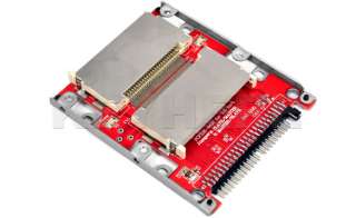 Dual CF to 44 Pin 2.5 Male IDE HDD SSD Adapter Bootable  