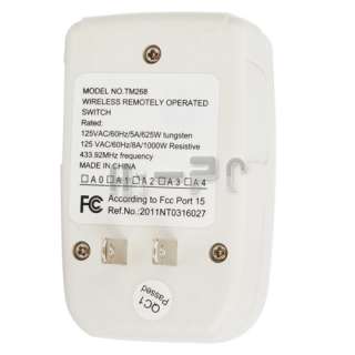   Wireless Remote Control AC Electrical Power Outlet Plug Switch  