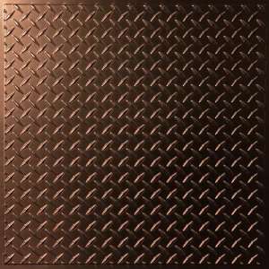 Diamond Plate Faux Tin Ceiling Tiles   3 Metallic Finishes