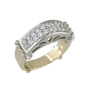  Ezri 14K Gold Two Tone Diamond Ring Jewelry