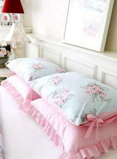   and Elegant pink gingham pillowcase Matching shabby & elegant bedding