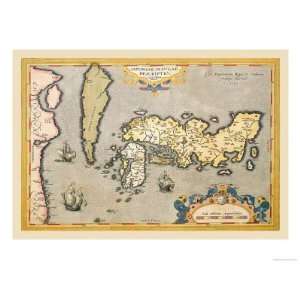   Japan Giclee Poster Print by Abraham Ortelius, 32x24