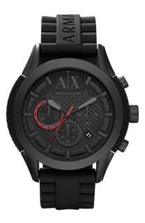 AX Armani Exchange Round Silicone Strap Watch  