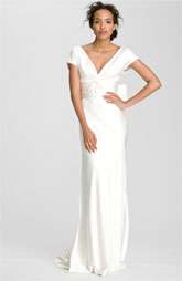 Nicole Miller Knot Front Double Face Silk Gown $1,100.00