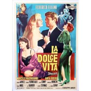  The Sweet Life (1960) 27 x 40 Movie Poster Italian Style B 