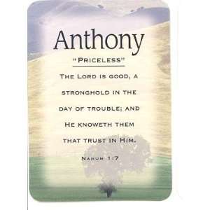  Anthony   Meaning of Anthony   Name Card   Scripture Card 
