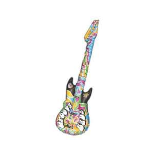   Inflatable 42 groovy guitar. Blank item only. Toys & Games