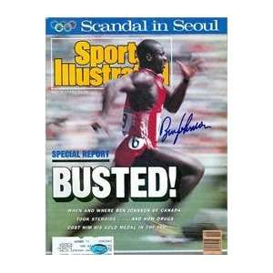 Ben Johnson autographed Sports Illustrated Magazine (Track & Field 