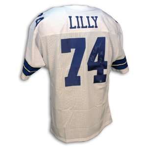 Bob Lilly White Cowboys Throwback Jersey with HOF 80 Inscription