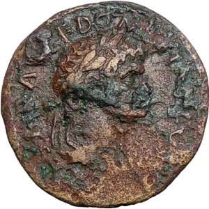 DOMITIAN as Caesar 73AD Rare Big Ancient Roman Coin FELICITAS GOOD 