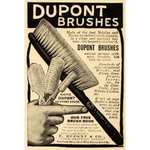  1909 Ad E. Dupont & Co. Brushes Vintage Products NY 