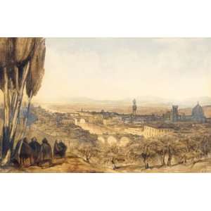 FRAMED oil paintings   Edward Lear   24 x 16 inches   View Of Florence 
