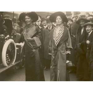 Christabel Pankhurst and Emmeline Pethick Lawrence on a Deputation to 