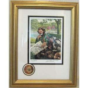 Emmett Kelly Collectable Lithograph Sunday in the Park