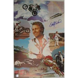 Evel Knievel Autographed/Hand Signed 16x25 Poster