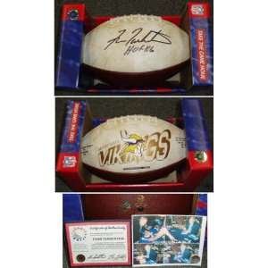 Fran Tarkenton Autographed Minnesota Vikings Fotoball Football with 