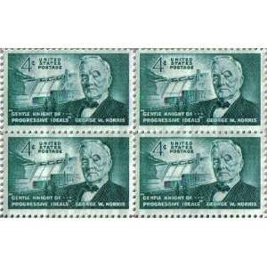  1961 GEORGE W NORRIS ~ SENATOR #1184 Block of 4 x 4 cents 