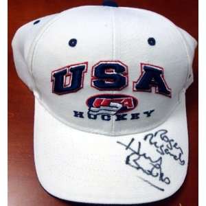  Herb Brooks & Other Autographed/Hand Signed Team USA Hat 