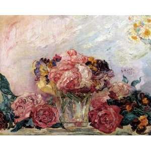 FRAMED oil paintings   James Ensor   24 x 20 inches   Fleurs ou Les 