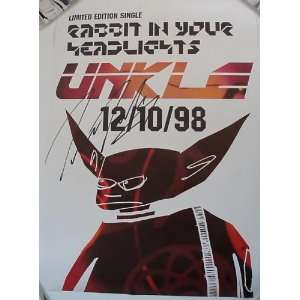  UNKLE Rabbit In Your Headlights Poster [WHITE VERSION 