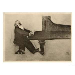 Johannes Brahms German Musician Giclee Poster Print, 24x32