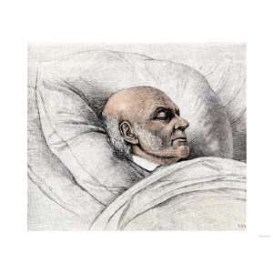  John Quincy Adams on His Death Bed, 1848 Premium Poster 
