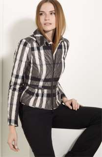 Burberry London Quilted Check Print Jacket  