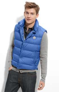 Moncler Cheval Matte Down Vest with Laque Trim  