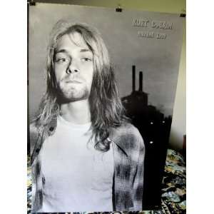 Kurt Cobain of Nirvana in 1989 b&w POSTER 23.5 x 34 Bleach era great 