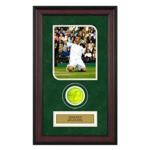  Lleyton Hewitt match at Wimbledon 2002 Framed Autographed 
