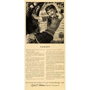1937 Ad Lydia E. Pinkhams Vegetable Compound Tomboy   Original Print 